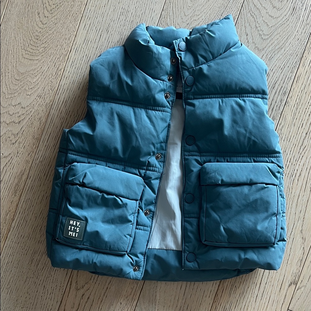 Zara Teal Kids Puffer Vest